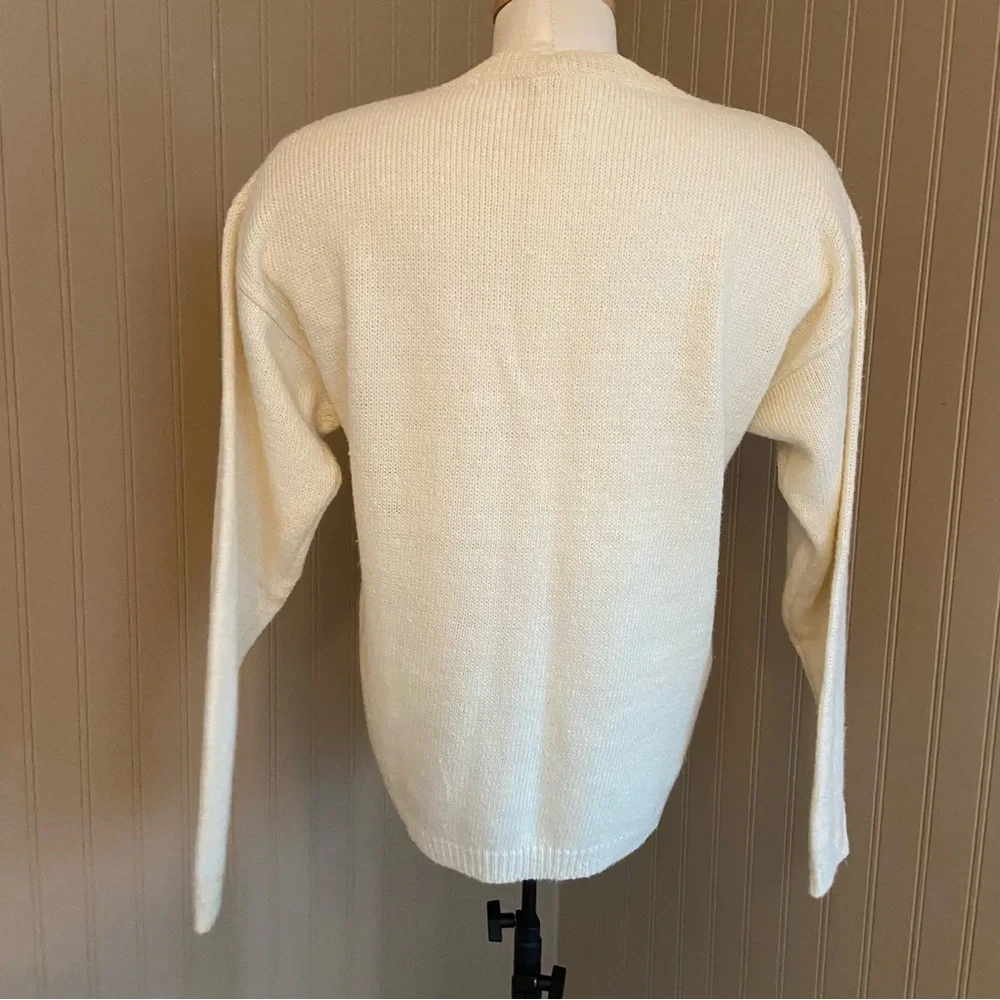 Vintage Cottagecore Granny Sweater Ramie Blend Women’s Size Small-Medium - Picture 5 of 9
